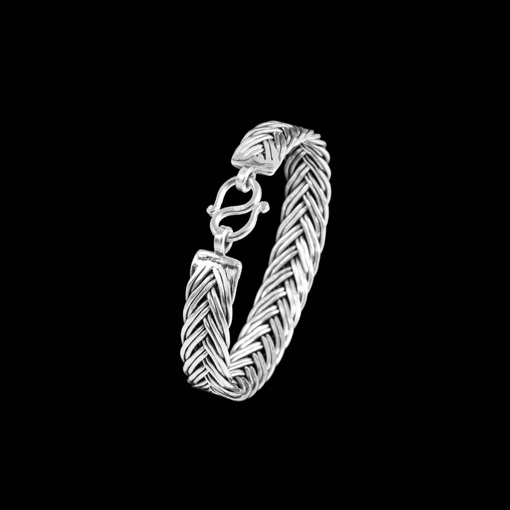 Bracelet en argent N°53 - Itsara bijoux - bracelet tressé en argent massif, artisanal
