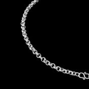 collier chaine fait à la main en argent massif et patiné - collier argent N°28 - Itsara Bijoux