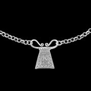 collier N°13, chaine en argent et pendentif ethnique cadenas hmong en argent massif - bijou traditionnel des ethnies Hmong - Itsara Bijoux