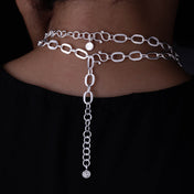 collier chaine artisanal en argent massif N° 11 - Itsara Bijoux