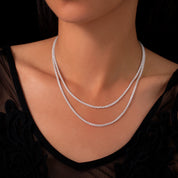 collier chaine en argent massif 925 N°35 - chaine argent maillons épis de blé - Itsara