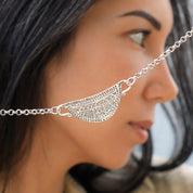 Collier ethnique - chaine en argent massif et pendentif ethnique cadenas hmong - fait main en argent massif patiné N°02 - Itsara Bijoux