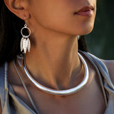 Silver torque necklace n ° 4