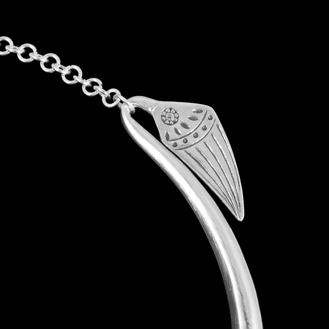 torque en argent massif N°05 traditionnel ethnique tribu d'Asie Hmong Dao Yao Lanten - Itsara Bijoux