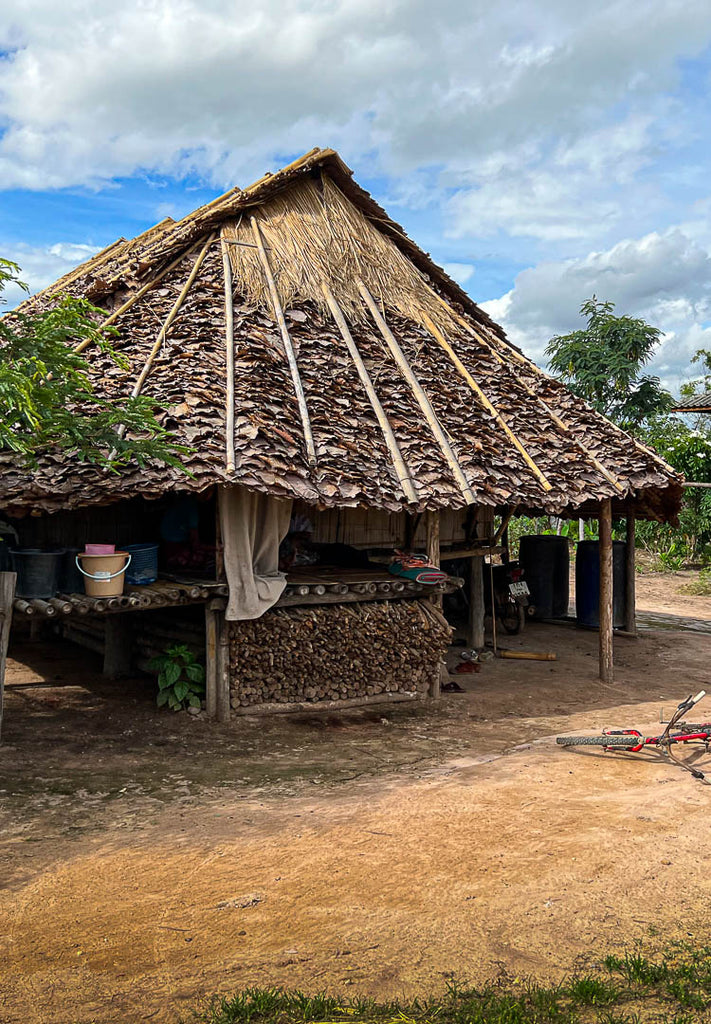 maison traditionnelle karen village nord thaïlande