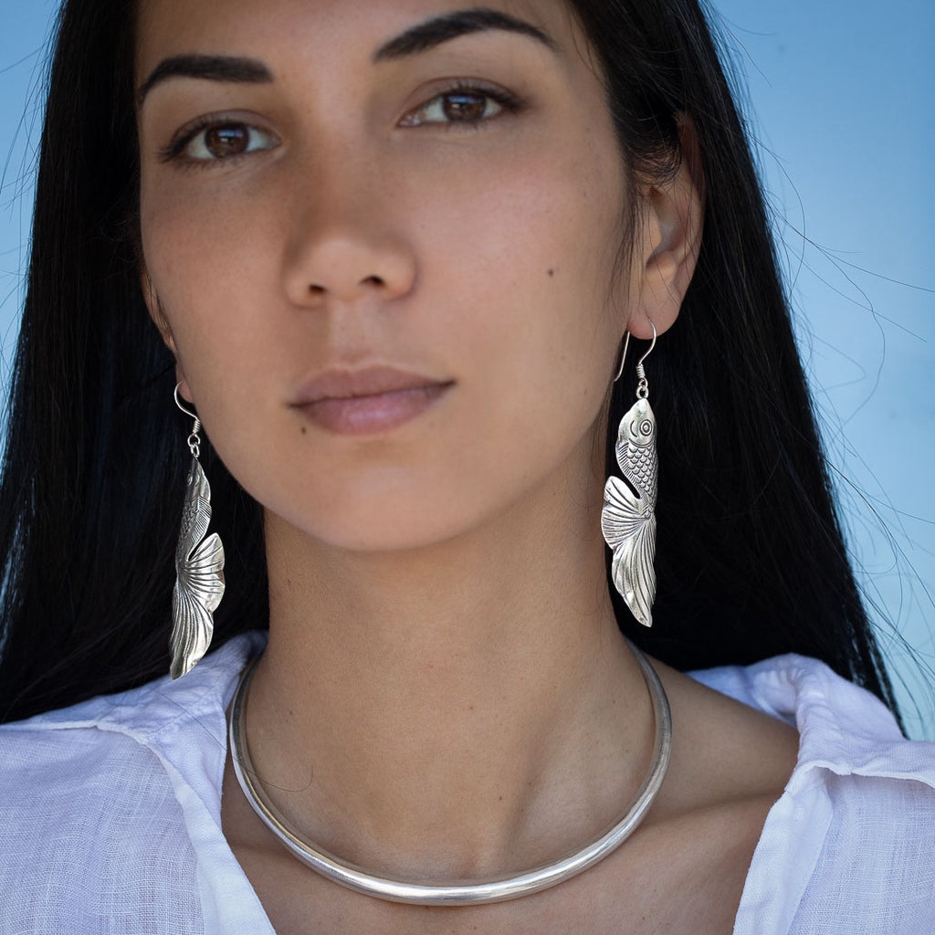 Boucles d'Oreilles Adèle en Argent & Nacre - BO0009 Boucles d'Oreilles Adèle en Argent & Nacre - BO0009