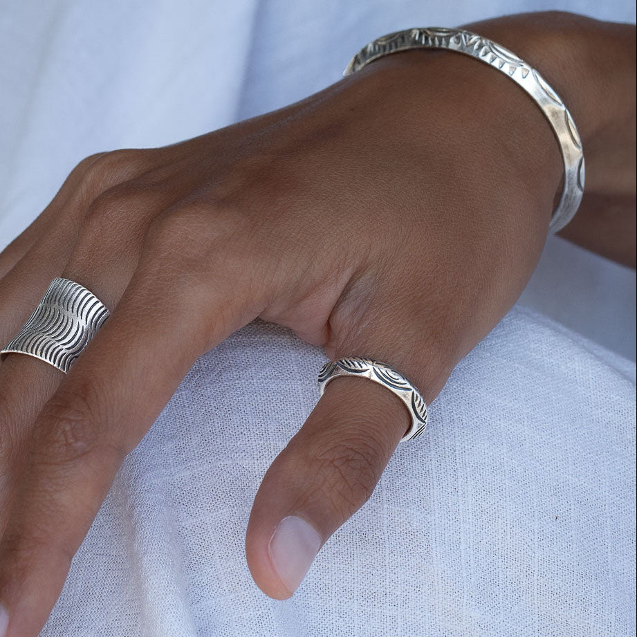 Ethnic silver ring n ° 09 bis