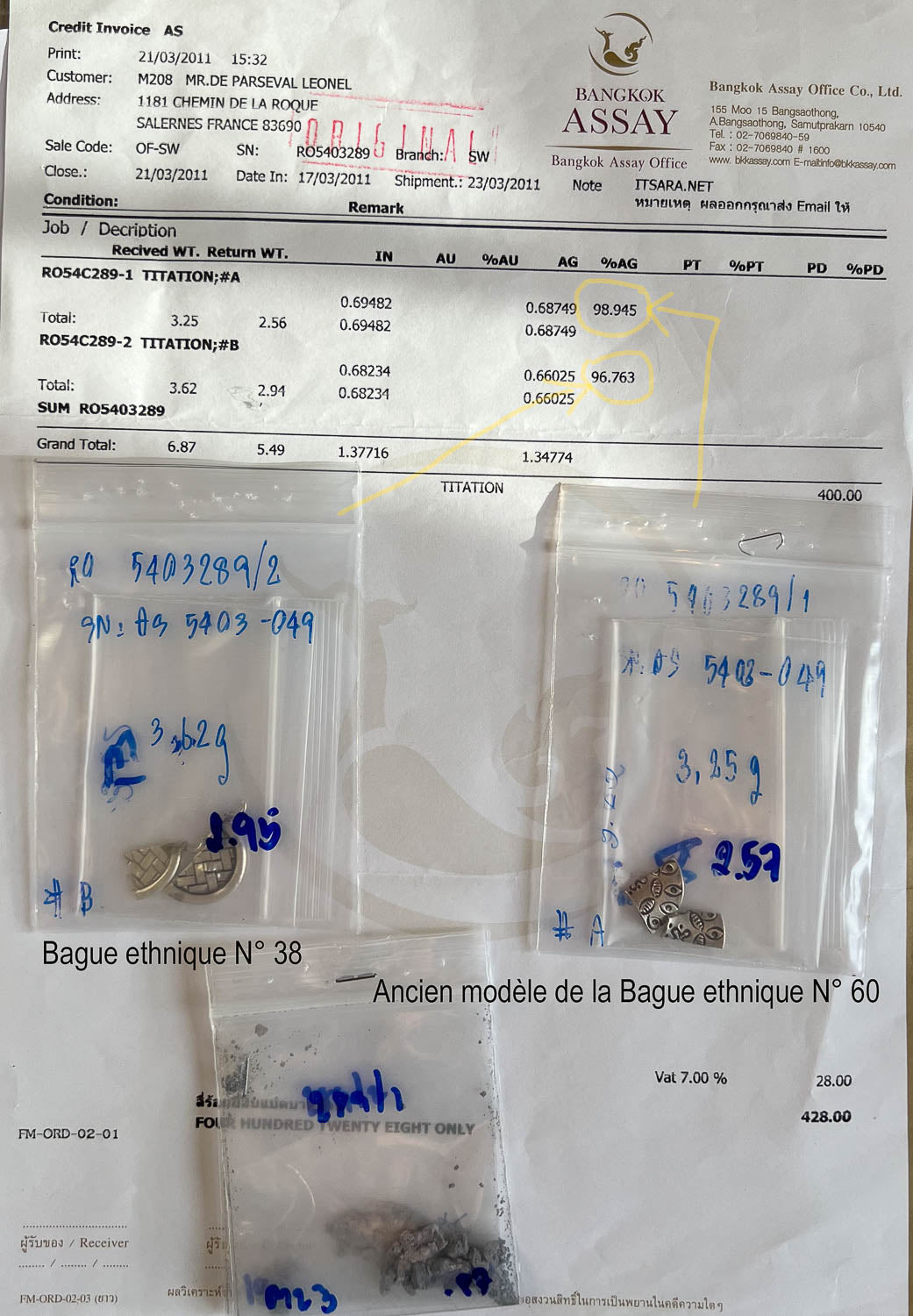 Titation Argent 2011