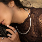 Collier torque ethnique artisanal N°38 poinçonné en argent massif - collier traditionnel des ethnies d'Asie du sud est  - bijou Hmong - Yao - Mien - Itsara bijoux