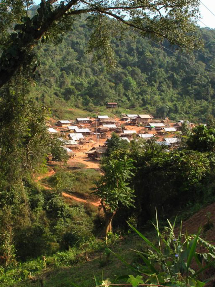 village de la tribu Akha dans les montagnes du triangle d&#39;or