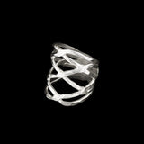 Contemporary silver ring n ° 01