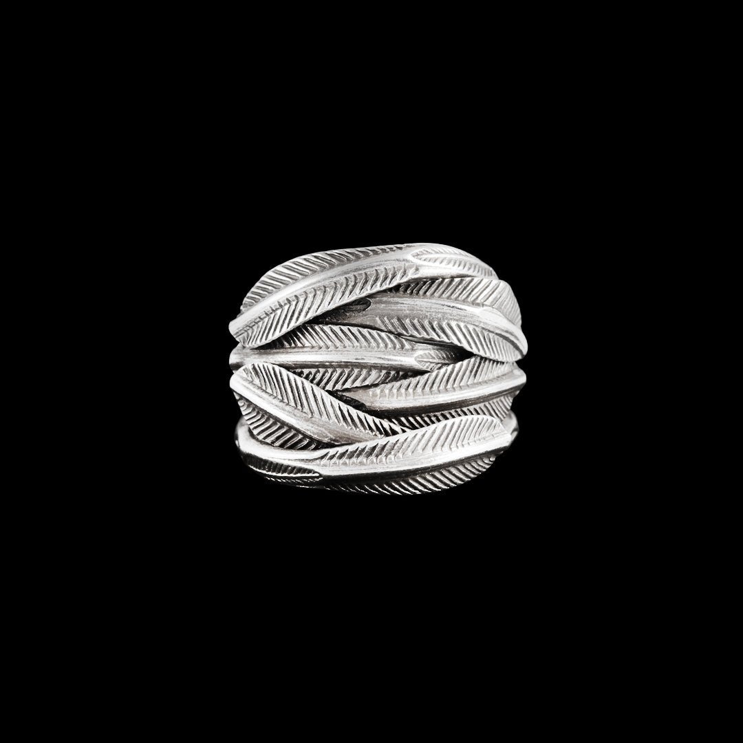 Bague fashion feuille argent