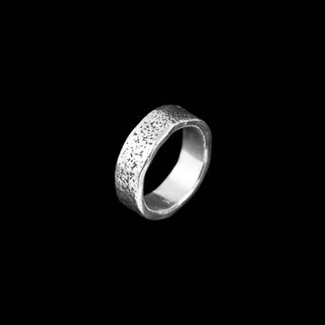 Bague homme en argent contemporaine N°04 faite entièrement à la main par les artisans karen - Itsara bijoux