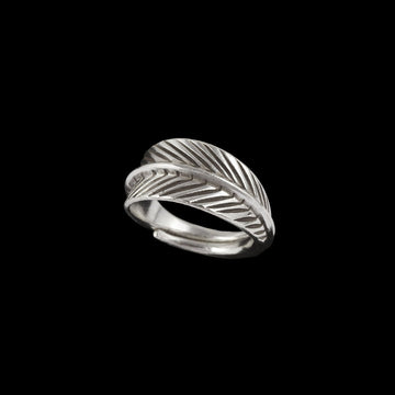 Bague en argent massif N°04avec feuille qui s'enroule au doigt fait à la main pour homme - Itsara bijoux