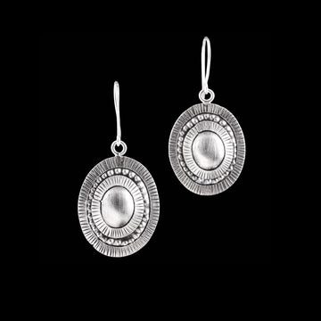 Boucles d'oreilles en argent Contemporaines N°28 réalisées à la main en argent massif pour femme - Itsara bijoux