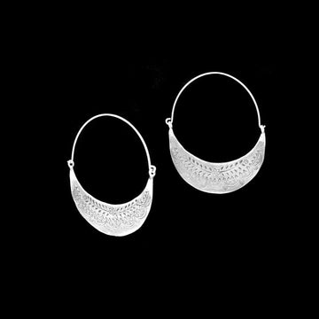 Boucles d'oreilles en argent Ethniques N°10 - Itsara bijouxboucles d'oreilles artisanales ethniques en argent massif N°10