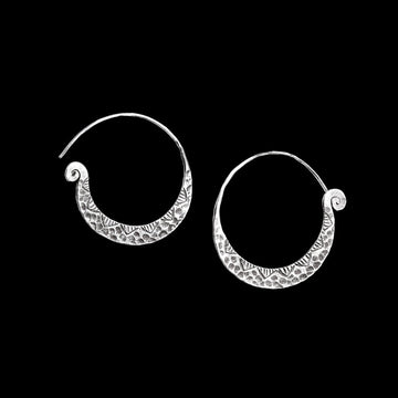 Boucles d'oreilles en argent Ethniques N°11 - Itsara bijouxboucles d'oreilles artisanales ethniques en argent massif N°11