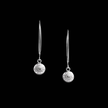 Boucles d'oreilles en argent Ethniques N°16 fabriquées entièrement à la main par les artisans du peuple Karen pour femme - Itsara bijoux