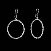 Boucles d'oreilles N°33 en argent massif ethniques pour femme fabriquées entièrement à la main - Itsara Bijoux