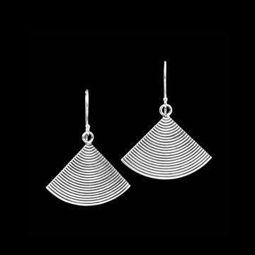 Boucles d'oreilles en argent Ethniques N°55 réalisées à partir d'une spirale en argent massif pour femme - Itsara Bijoux