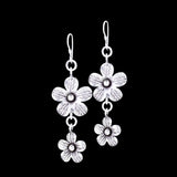 Aretes en plata Flores n ° 21