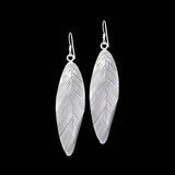 Silver earrings feathers n ° 41