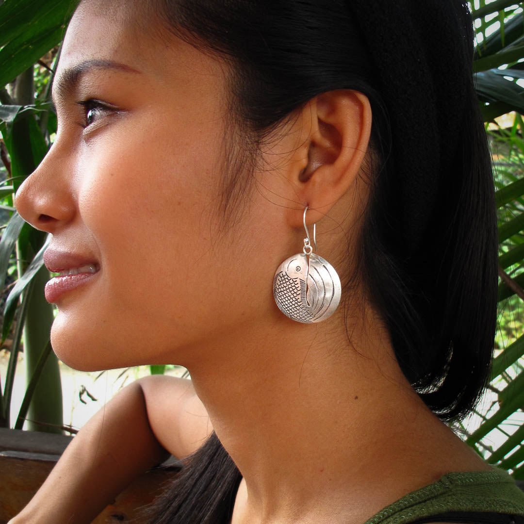 Boucles D'oreilles Argent 925 Électroformage - Bijoux 925 Boucles D'oreilles Argent 925 Électroformage - Bijoux 925