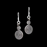 Boucles d'oreilles en argent Spirales N°07