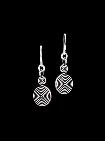 Boucles d'oreilles en argent Spirales N°07 - Itsara bijouxboucles d'oreilles artisanales spirales en argent massif N°07