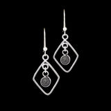 Spiral silver earrings n ° 10