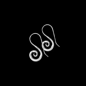 Boucles d'oreilles en argent Spirales N°21 - Itsara bijouxboucles d'oreilles artisanales spirales en argent massif N°21