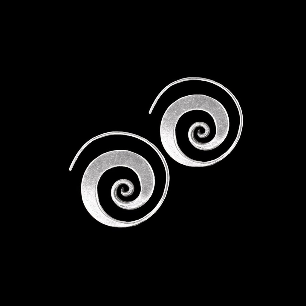 Boucles d'oreilles en argent Spirales N°28 - Itsara bijouxboucles d'oreilles artisanales spirales en argent massif N°28