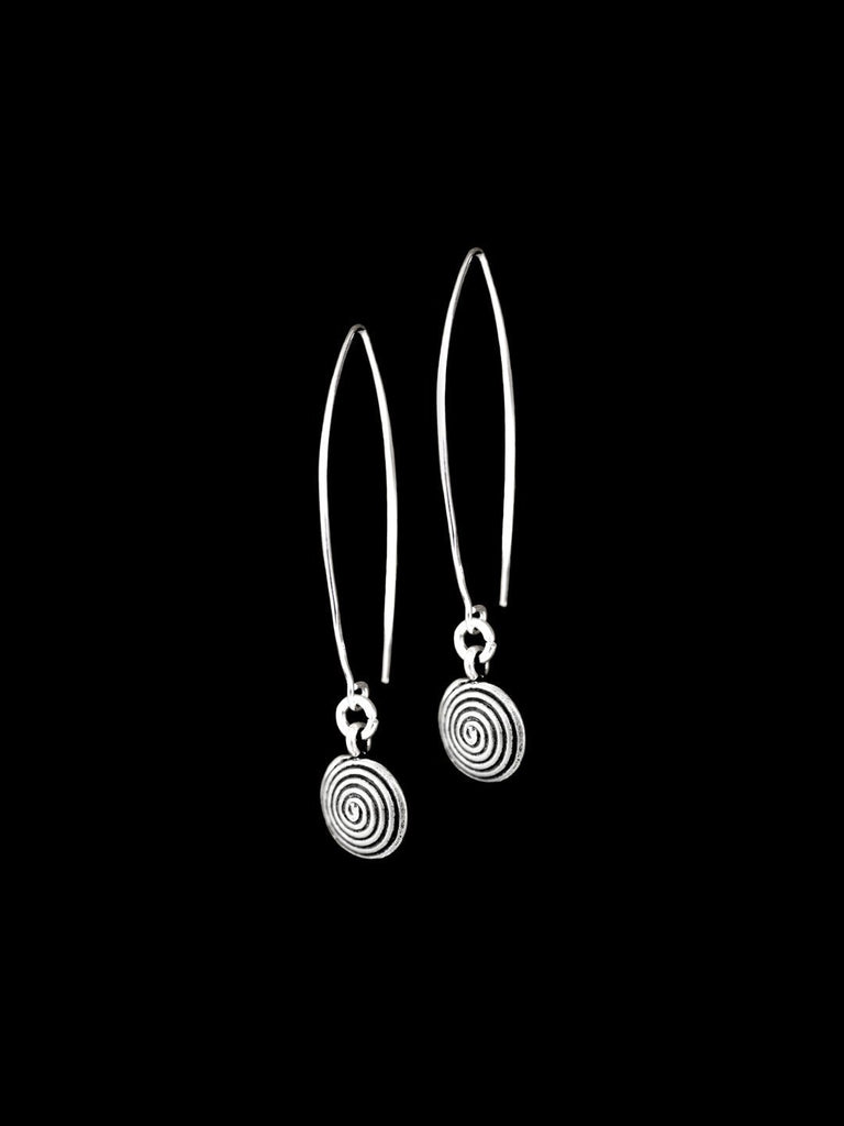Boucles d'oreilles Stars en argent Spirales N°09 - Itsara bijouxboucles d'oreilles artisanales spirales en argent massif N°09